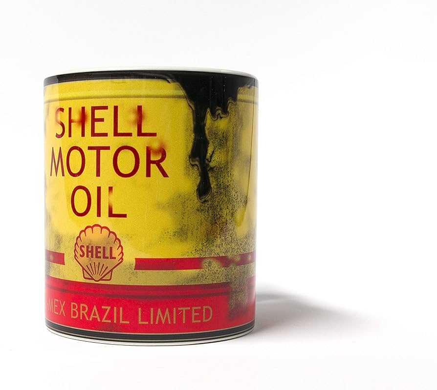 Amazon.com | Shell Motor Oil Can Lube 11 oz. Coffee Mug Antique